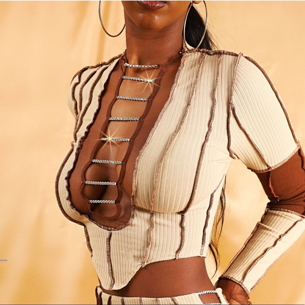 Bad Society Icy Cadence Ribbed Top